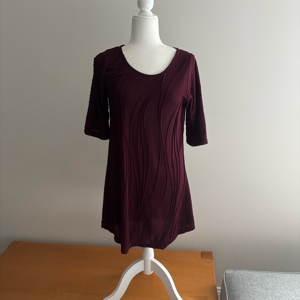 Windhorse burgundy textured tunic